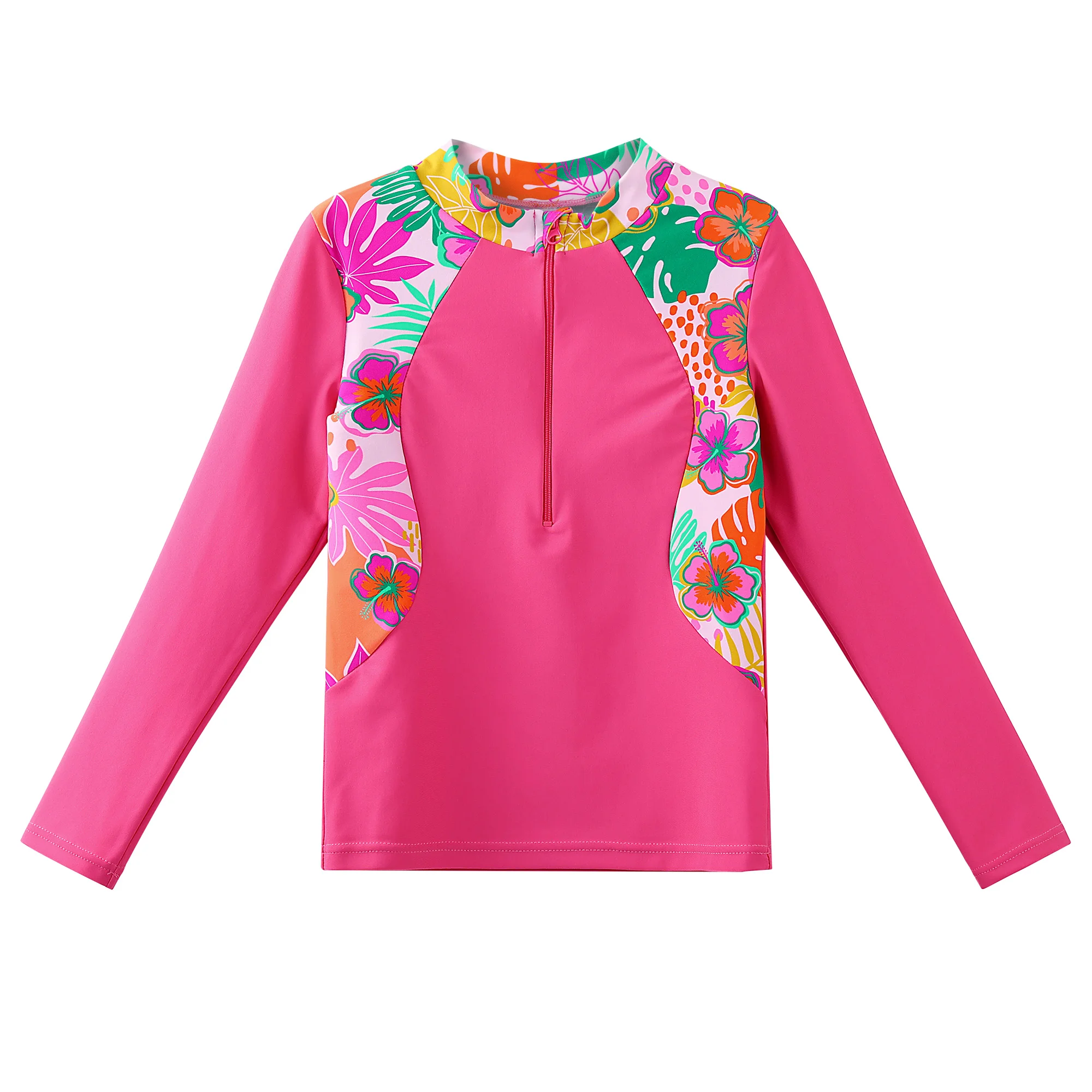 BAOHULU Langarm-Badeanzug für Mädchen mit UV 50+ Sonnenschutz, Tankini-Set mit Reißverschluss, Kinder-Surfanzug, Badeanzug – Detail 17