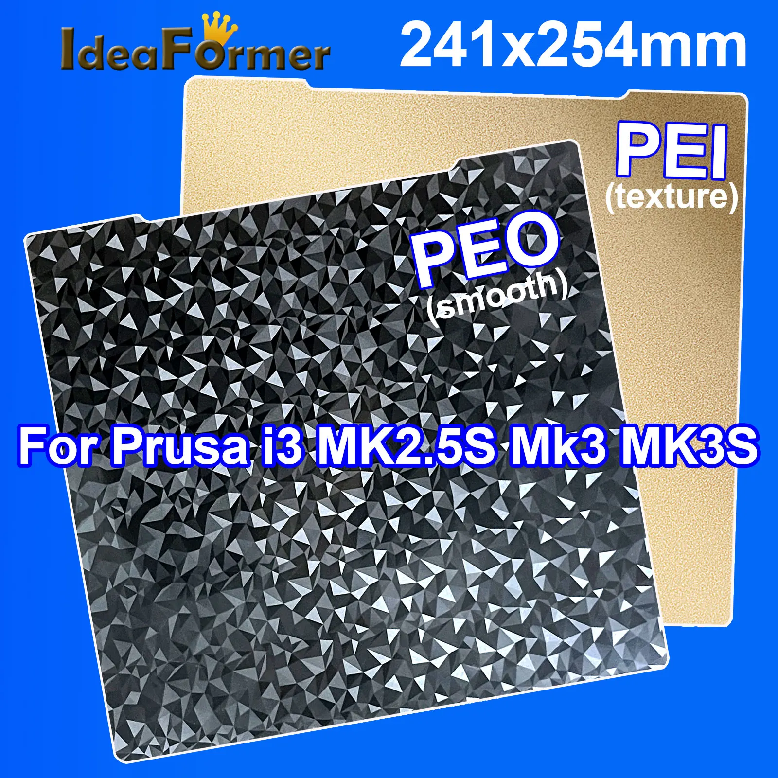 Mk3S Pei Sheet 241*253.8Mm Double Sided Peo Pei Spring Steel Sheet Pei Piastra Di Costruzione Magnetica Per Prusa I3 Mk2.5S Mk3 Mk3S Mk4