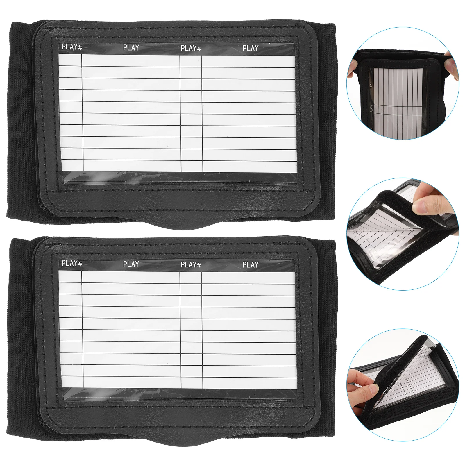 

2 Pcs Basketball Whiteboard Clipboard Emblems Wristband Playbook Football Coaching