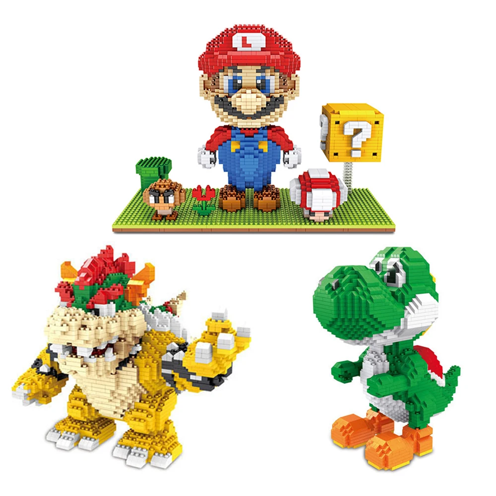 Anime Super Mario Bros Bowser Diamant Building Block Cartoon Figuren Puppe  Sammeln Modell Bricks DIY BOX Spielzeug Für Kind
