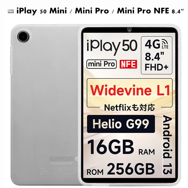 Capa de Silicone Transparente Macia para Alltocube Iplay 50 Mini Nfe Pro Proteção Tudo Incluído Resistência a Queda 8.4 Tpu