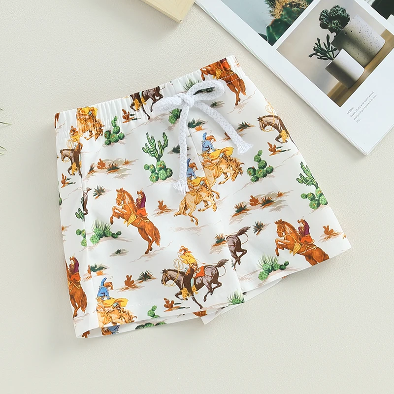 Toddler Baby Boys Beach Swimwear Shorts Swimming Trunks Fashion Print Elastic Waist Short Pants Kids Baby Swimsuit Bottoms
