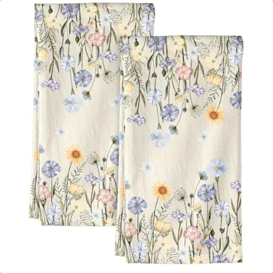 Set of 2 Cotton Flour Sack Kitchen Towels