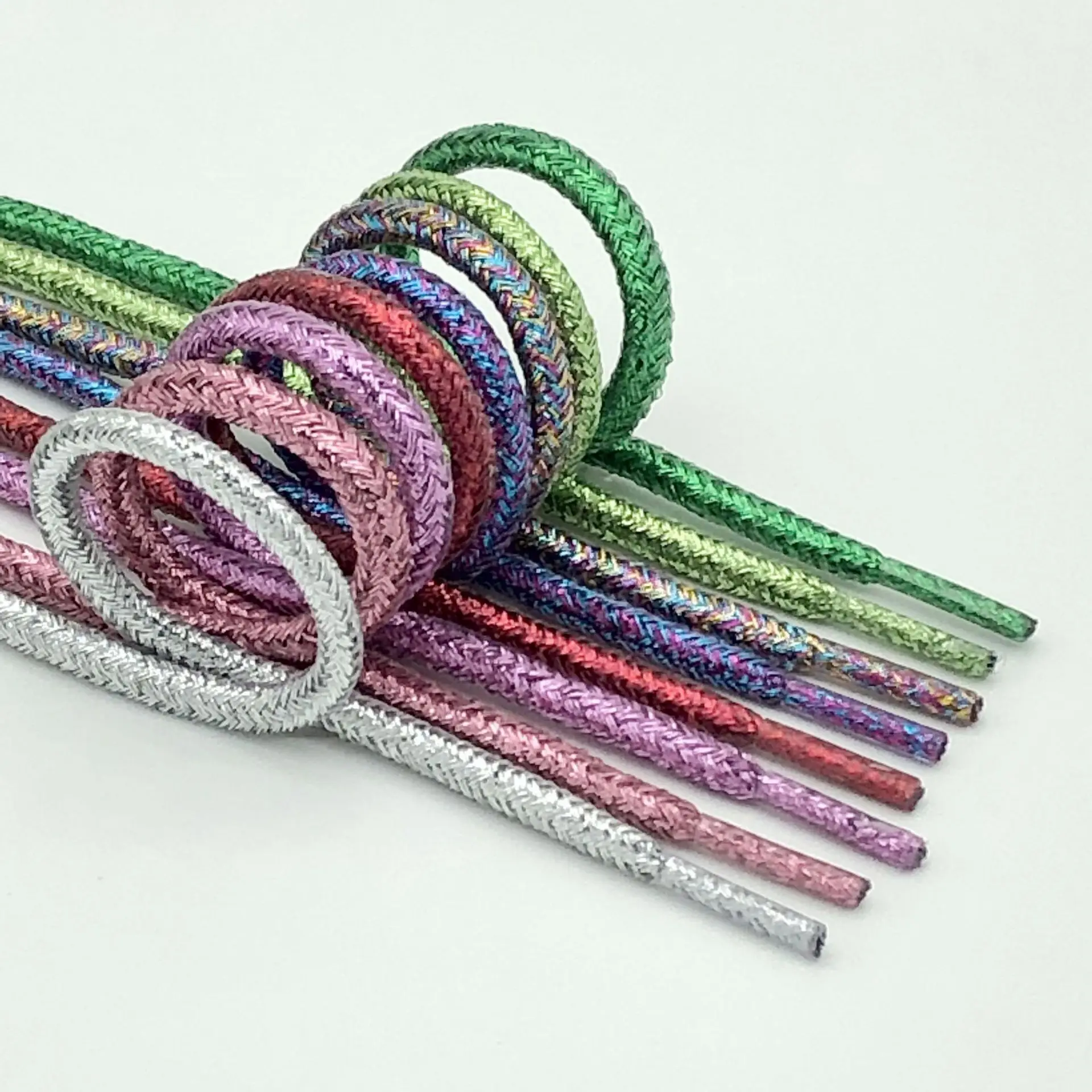 Vibrant Round Lurex Shoelaces