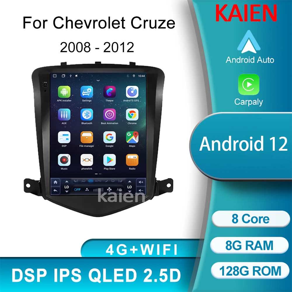 

Автомагнитола KAIEN для Chevrolet Cruze 2008-2012, Android 12, GPS-навигация, автомобильное радио, DVD, мультимедийный плеер, стерео, Carplay, DSP, Авторадио