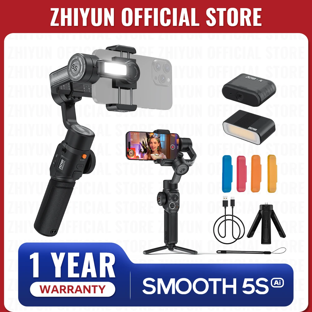 ZHIYUN Official SMOOTH 5S AI Tracking Handheld Stabilizer 3