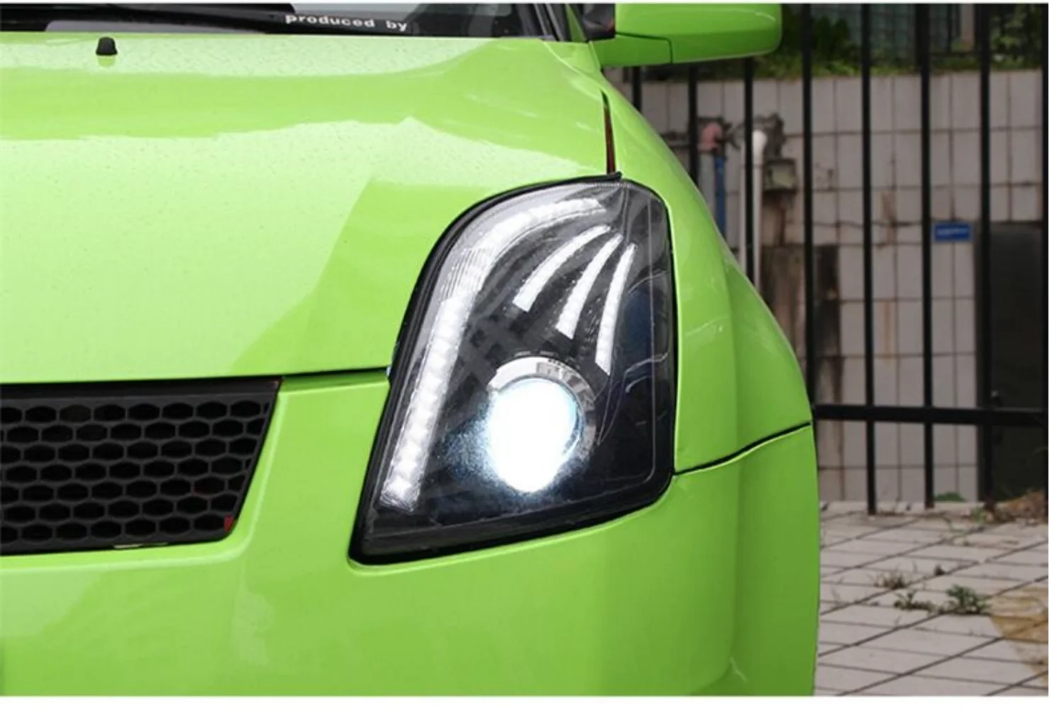 PairofCarLedHeadlightassemblyForSuzukiSwift201516DRLdaytime