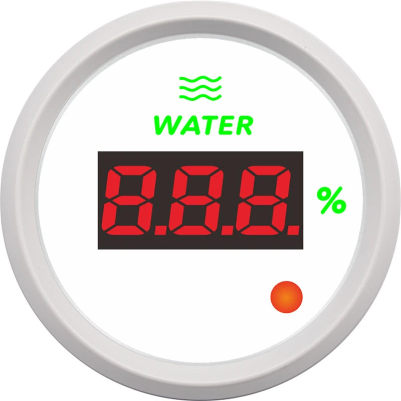 New Arrival 52mm 0-190ohm Water Level Gauges 240-33ohm Digital Water Level Meters 8 Kinds Backlight Color with Alarm for Auto