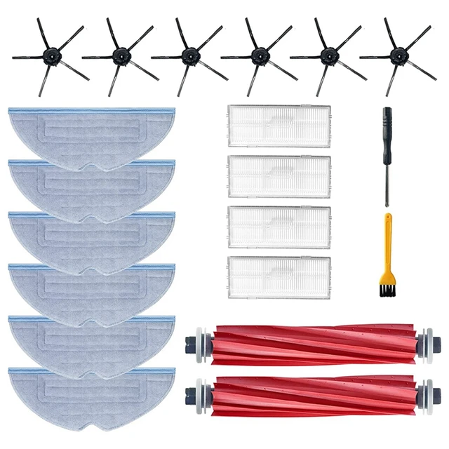  Roborock s7 accessories Replacement Parts for Roborock S7 S7+ Roborock  S7 MaxV, S7 MaxV Plus,T7 Plus, T7S Plus,1 Set Roller Brush,4 HEPA Filters,4  Side Brushes,4 Mop Cloth(13 Pack) : Home 