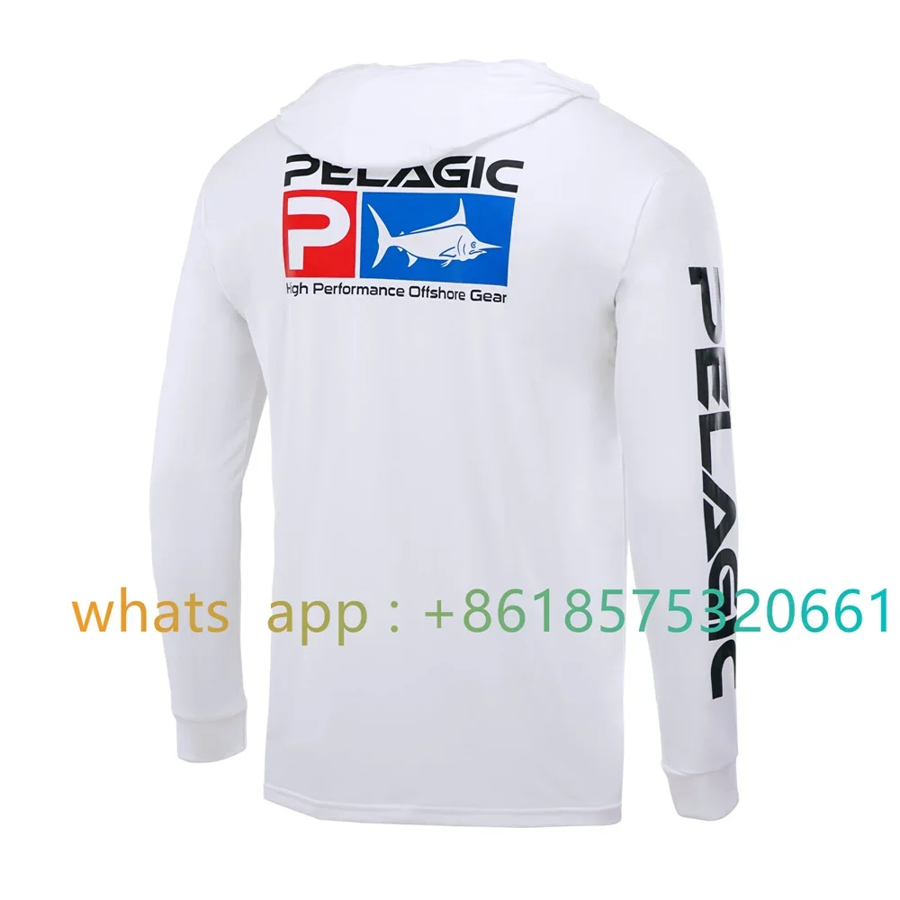 

Pelagic Gear Hooded Fishing Shirt Performance Fishing Hoodie Upf50 Sunblock Shirt Outdoor Quick-dry Athletic Sweatshirt 2023