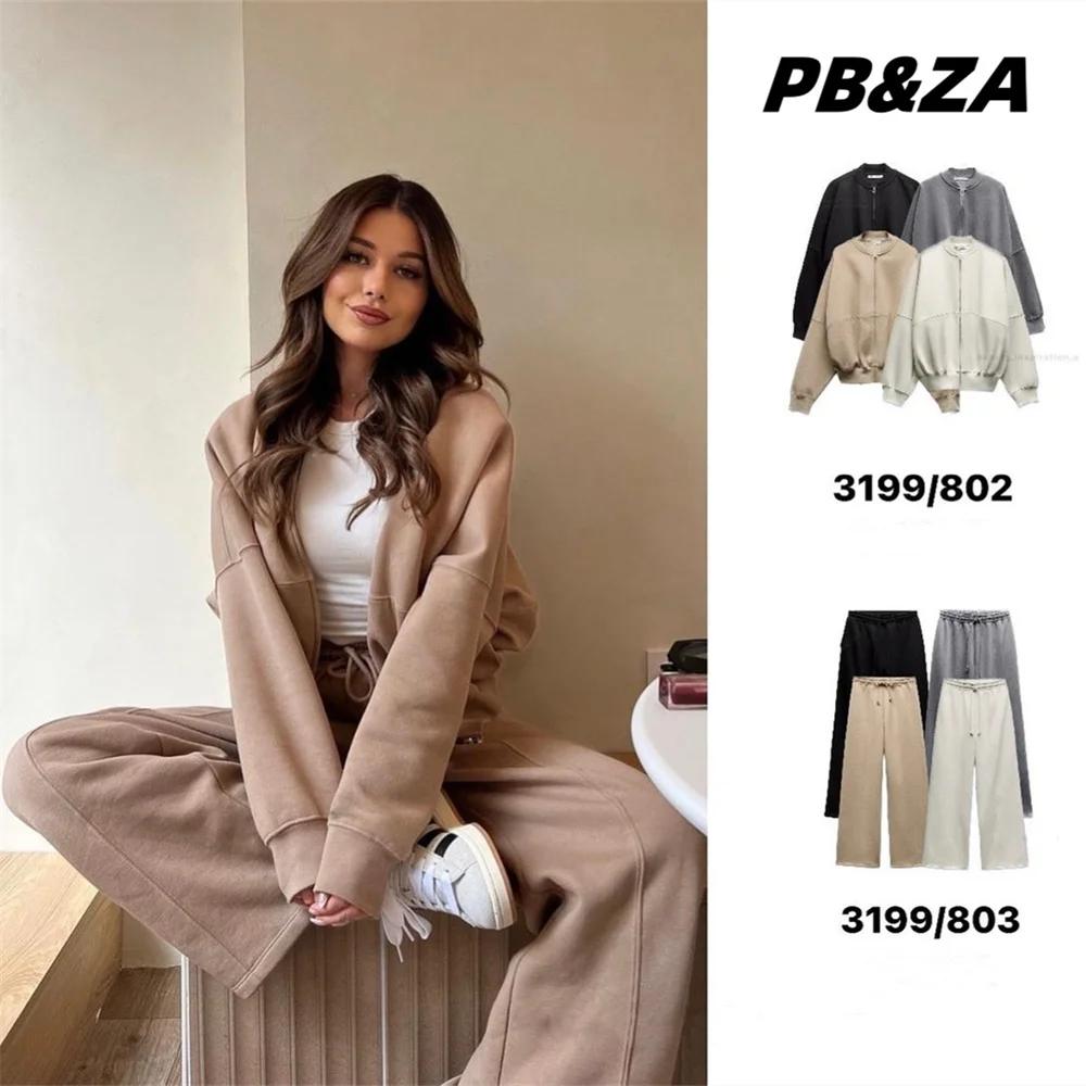 pb-za-ensemble-deux-pieces-pantalon-en-velours-blouson-aviateur-a-fermeture-eclair-sweat-shirt-style-manteau-decontracte-nouvelle-collection-printemps-fj3199802-3199803