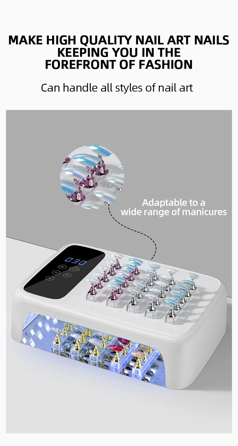 138W Rechargeable Wireless Nail UV Lamp - 69LEDS
