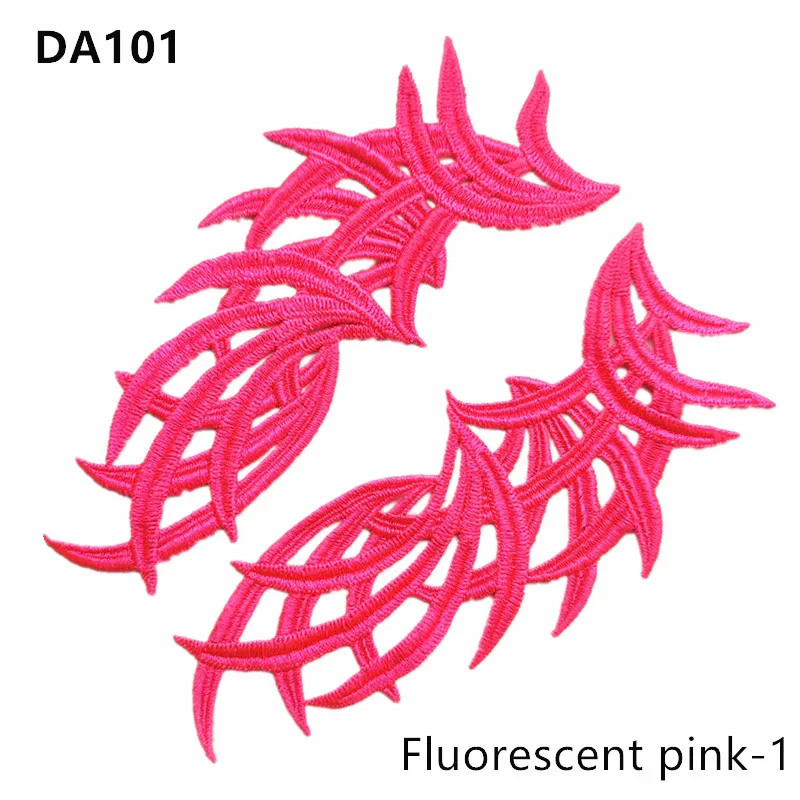 Mirror LP-DA101 Flower Floral Lace Fabric Sewing Trim Wedding Dress Applique Lace patch/mixed batch 5 pairs