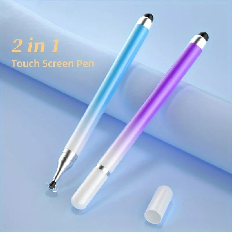 High-Precision 2-in-1 Silicone Tip Stylus Pen for Smartphones & Tablets – Ideal for Video Editing, Drawing, and Handwriting