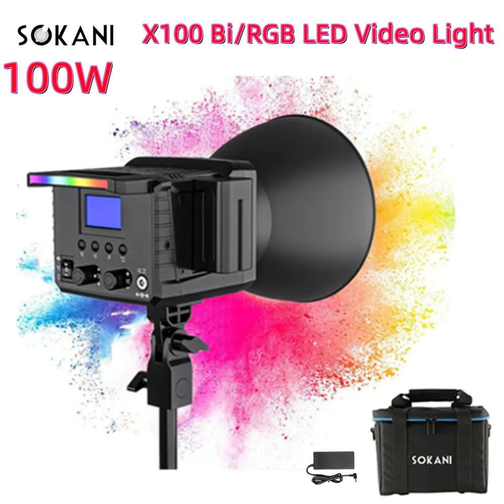 

Sokani X100 RGB LED Video Light 100W Fill Photography Light With Bluetooth App Studio Photo Lamp Camera Light for Shooting