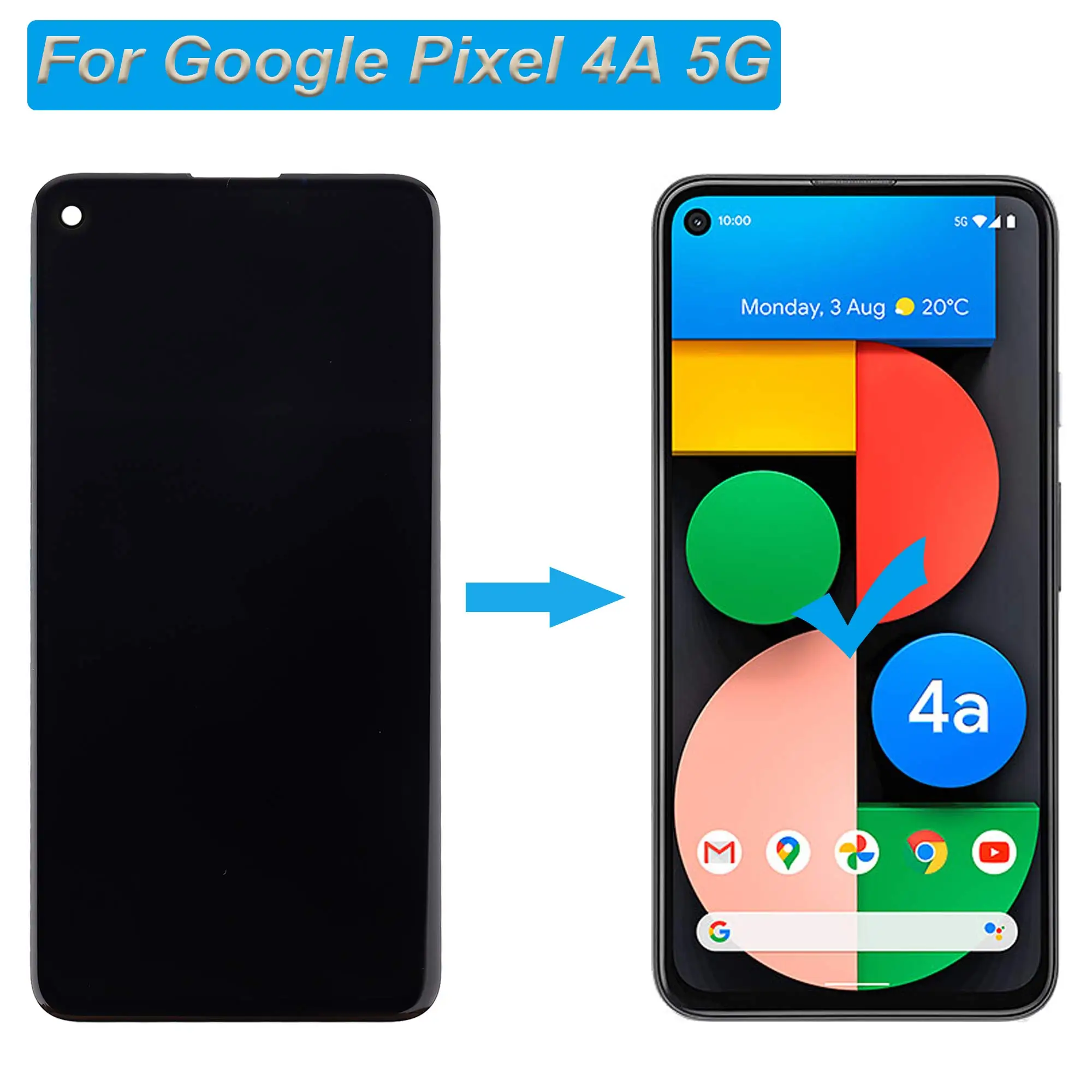 Super AMOLED LCD For Google Pixel 4 4A Display LCD Screen