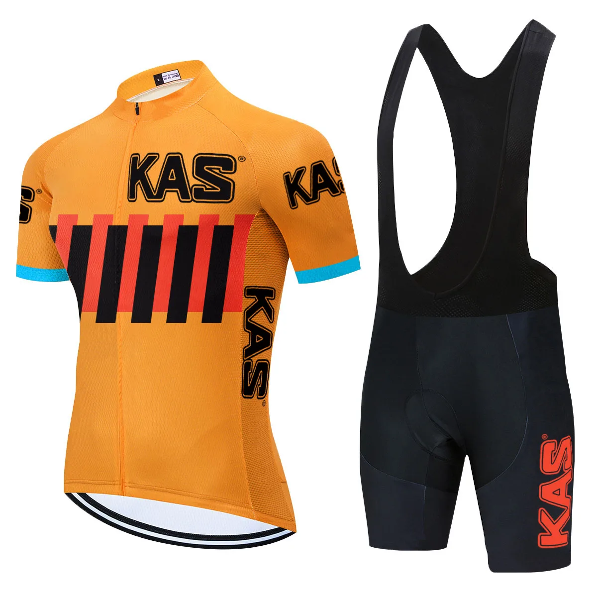 2022 Orange KAS Cycling Team Clothing Ropa Ciclismo Hombre Mens Bicycle Wear Summer Cycling