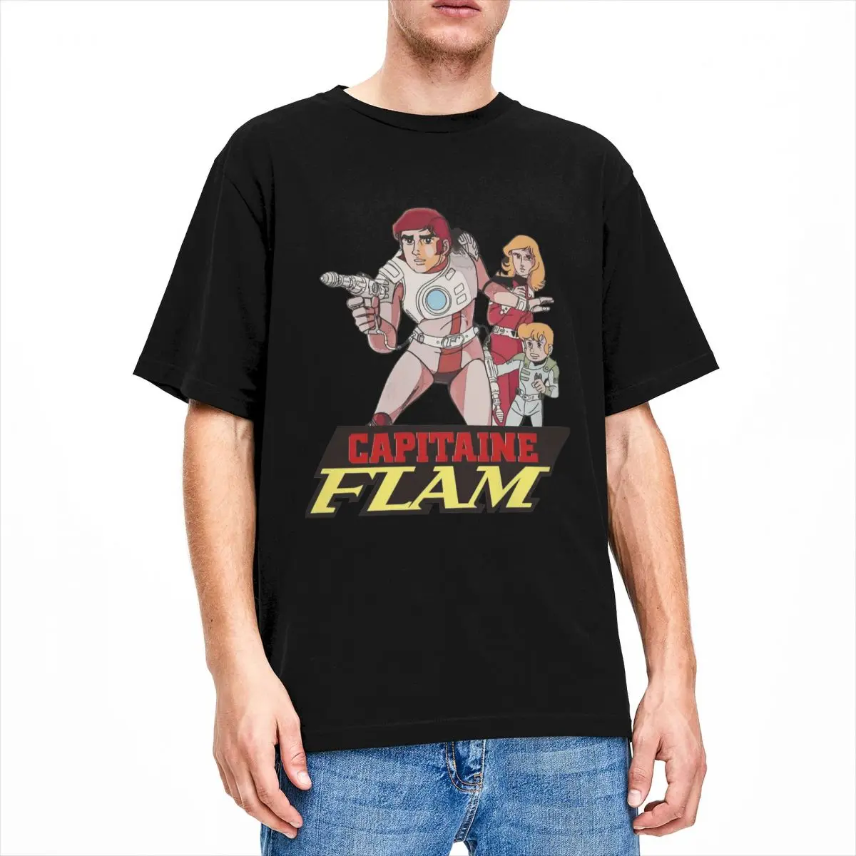 

Футболки Captain Flam Captain Future Merch для мужчин и женщин, оригинальные необычные футболки из чистого хлопка с круглым вырезом и коротким рукавом