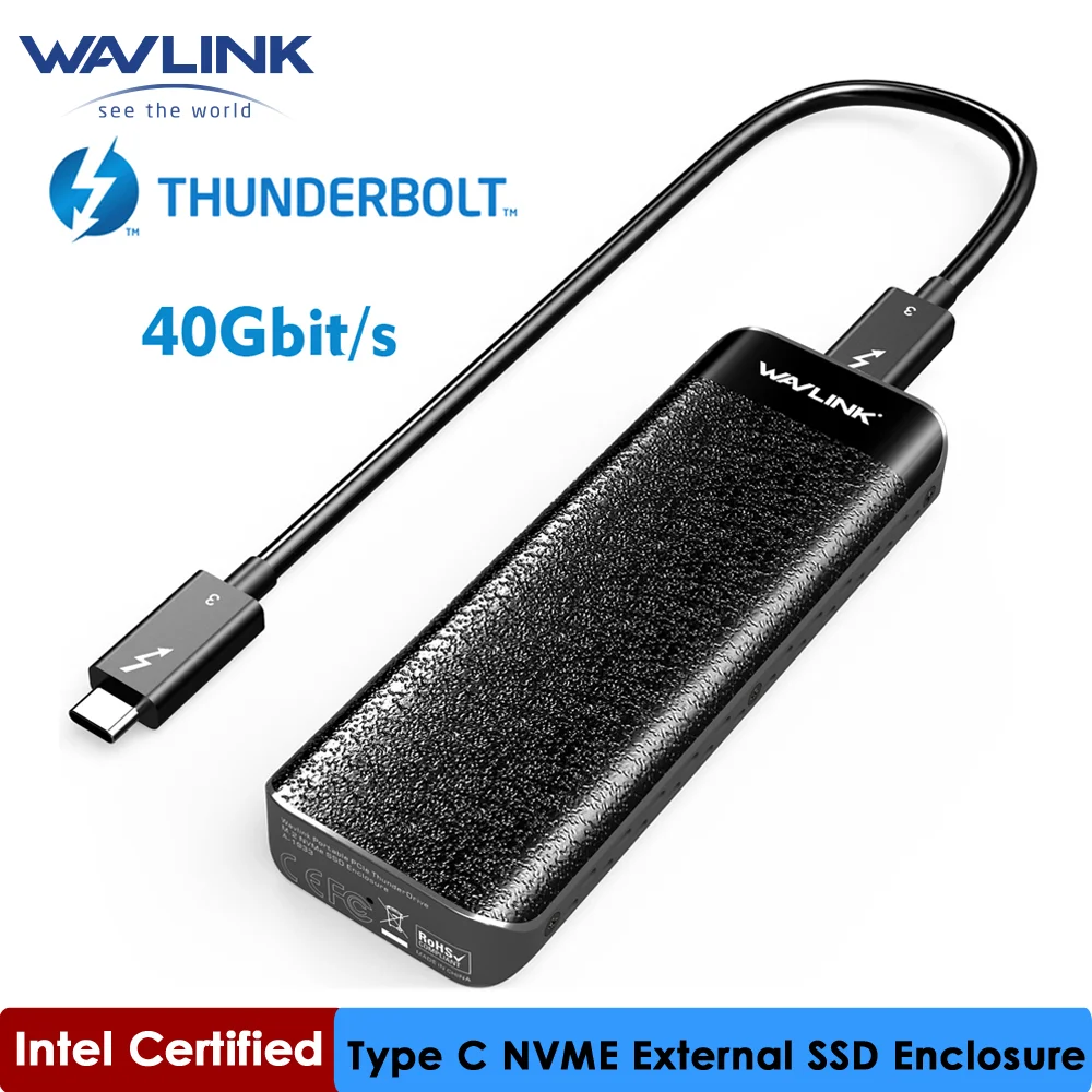 Misforstå telt Opbevares i køleskab Intel Certified Thunderbolt™ 3 NVME External SSD USB Type-C 40Gbps  Excellent Dissipation For Microsoft Windows & Mac OS Wavlink