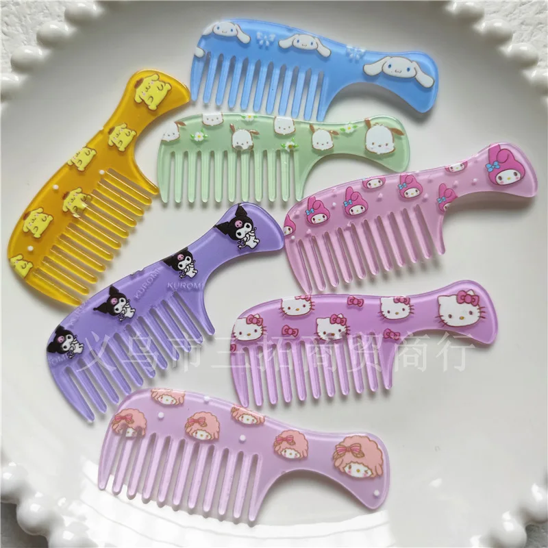 

Creative Sanrio Small Comb Acrylic Hello Kitty Accessories Cute and Fun Hair Clips Hair Accessories DIY Phone Case Materials