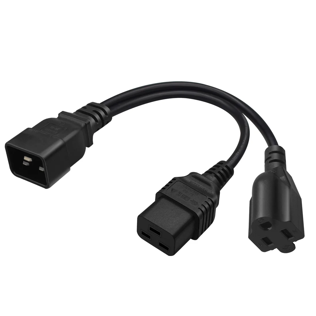 JORINDO,PDU/UPS c19  ̱ ǥ 3 Ȧ -C20 ÷ AC  ÷ ȯ ̺, C20-C19/ 5-15R,0.3M