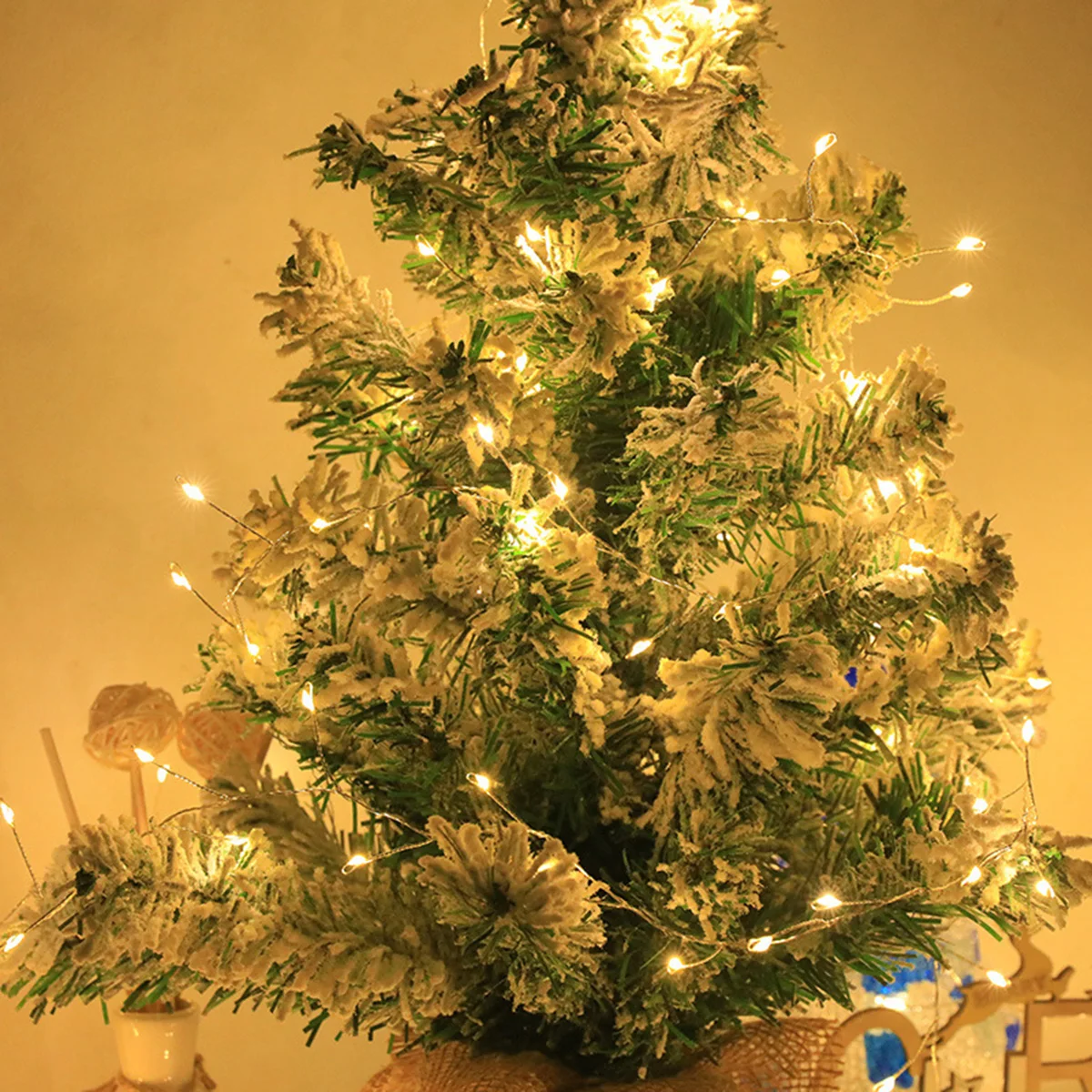6M-50M LED String Fairy Cluster Lights Silver Wire Christmas Tree Light Outdoor Garland New Year Street Home Party Wedding Decor