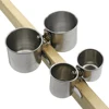 Pet Stainless Steel Bird Feeder Double Cup/Single Cup With Clip Parrot Feeder Round Birdhouse Food Drinking Water Feeding Bowl 2