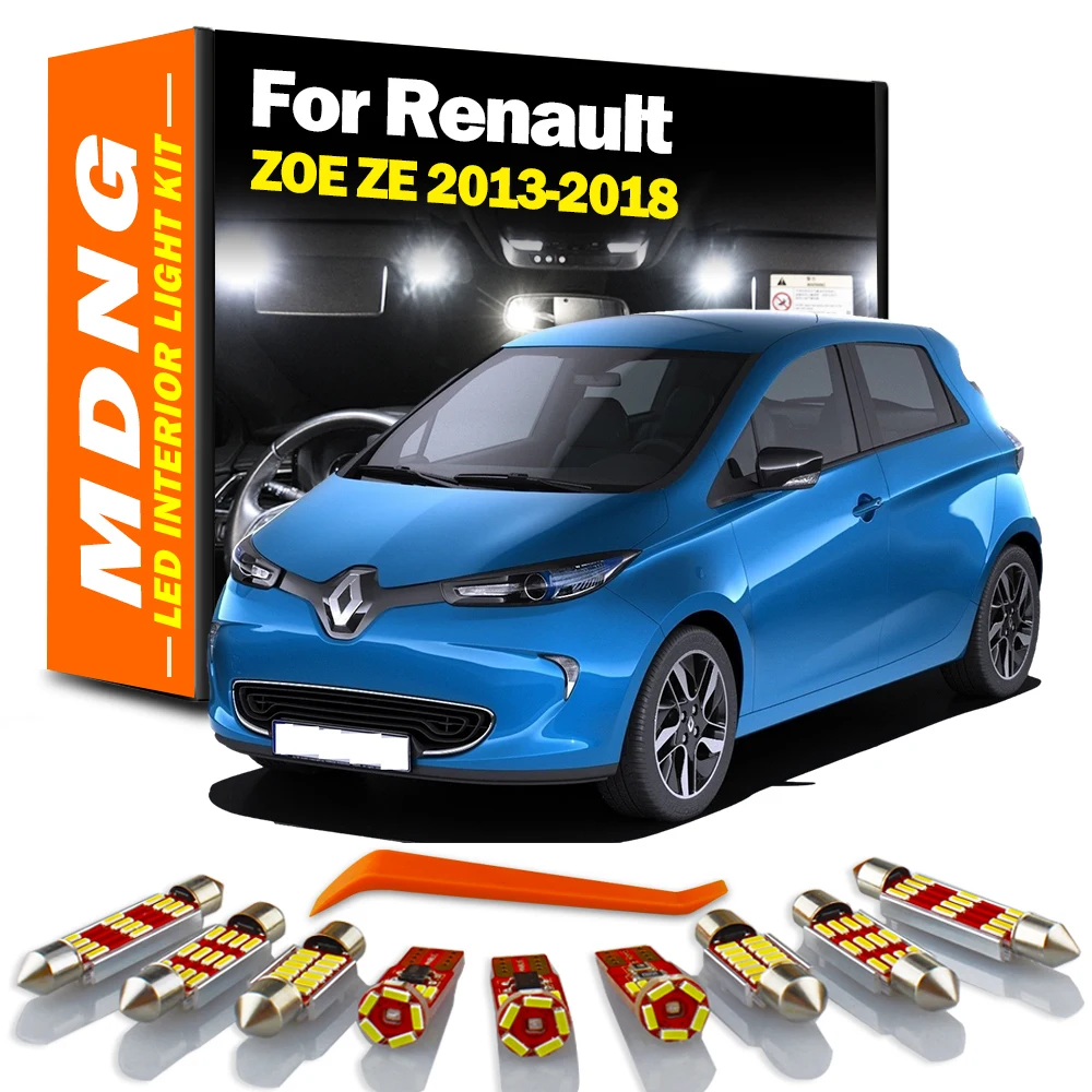 MDNGAmpoulesLEDCanbuspourRenaultZOErflchissantesLampedint