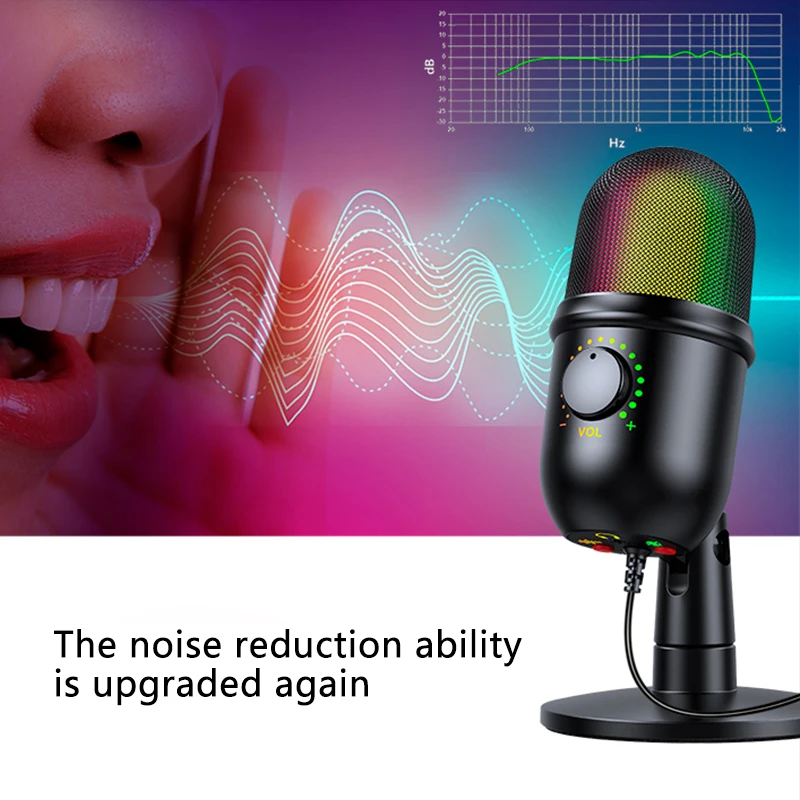USB Microphone Studio Professional Condenser Microphone for PC Computer Recording Streaming Gaming Karaoke Singing Mic 4