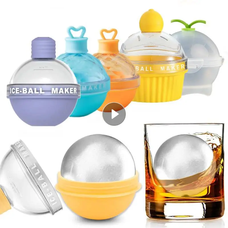 Silicone Ice Ball Maker For Whiskey And Cocktails - Round Sphere