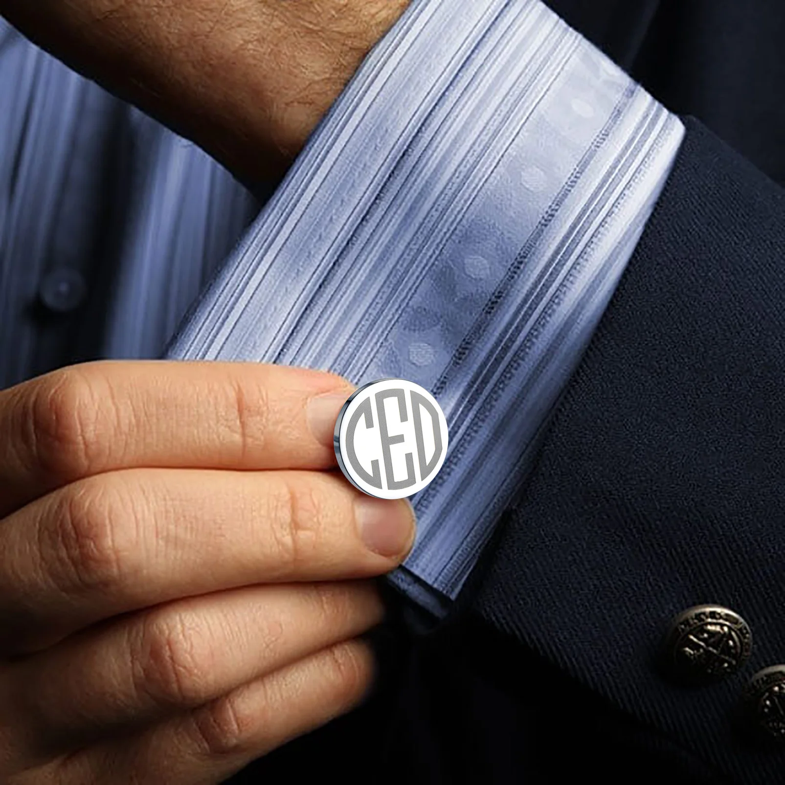 Prosteel Men 18K Gold Plated Customized Fashion Cufflinks Stainless Steel Wedding Tuxedo Shirt Classic Cuff Link