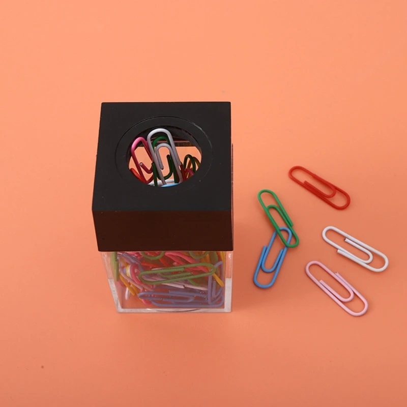 Paper Clip Holder Dispenser Paper Clips Storage Box Home School Office 5