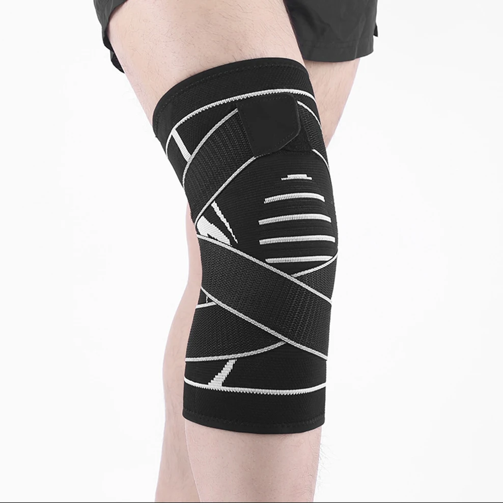 

2PCS Spring-Autumn Outdoor Knitting Knee Pads Riding Pressure Bandage Fitness Training Protective Gear Sport Pressure Knee Pad