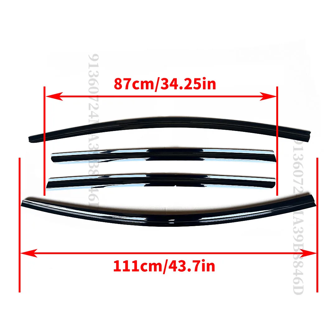 Model Y For Tesla-Decoration Extension Accessories Tuning Rain Guard Brow Trim 4PCS Window Visors Shade Wind Deflector