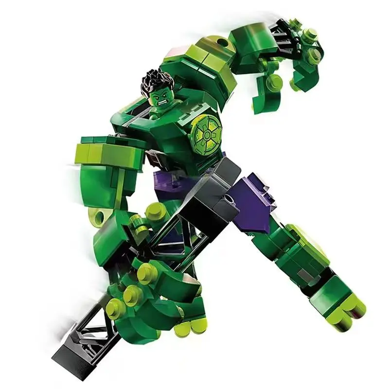 Marvel Avengers Superhero Action Figure Bricks Spider-Man Iron Man Wolverine Movable Building Block Toy Assembled Model Gifts 4