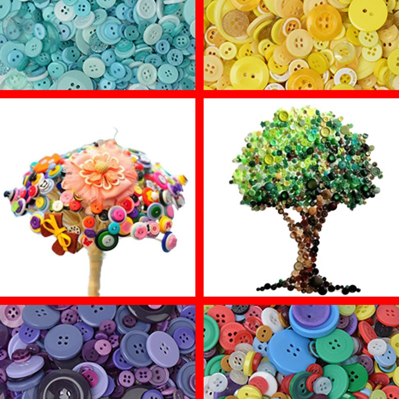 600pcs-Mixed size circular resin sewing button technology circular sewing button color DIY home decoration accessories