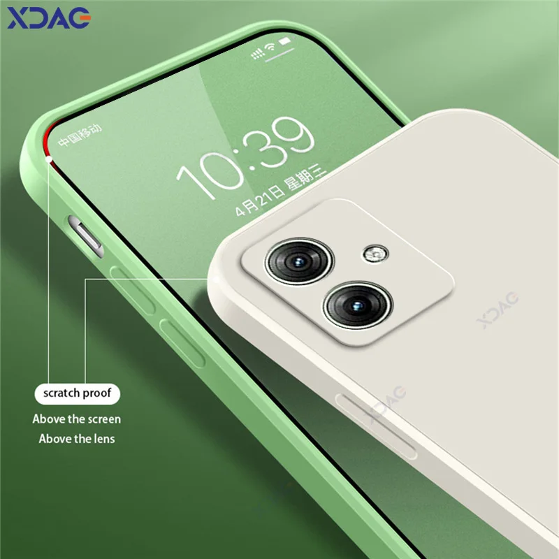 Motorola Moto G54 Power G64 5G G54Power MotoG64 소프트 스퀘어 액체 실리콘 갑옷 용 고급 듀얼 레이어 핸드폰 케이스 커버