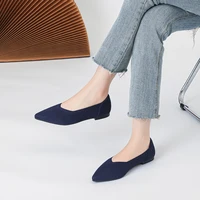 Women's flat shoes with pointed soft knitted sole breathable and comfortable shoes Spring and Autumn 2024 new model - Image 2