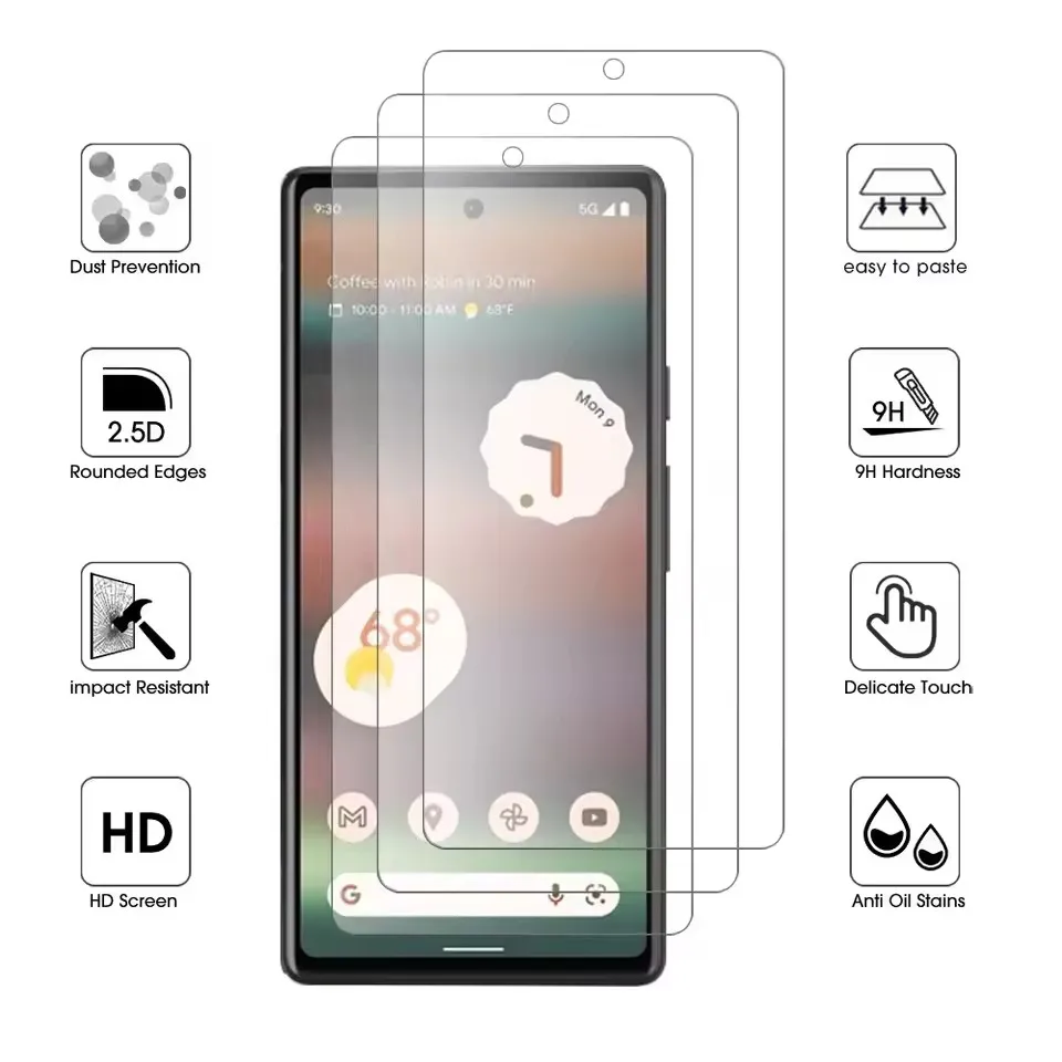 3PCS Premium Tempered Glass Screen Protector - Ultra Durable & Clear