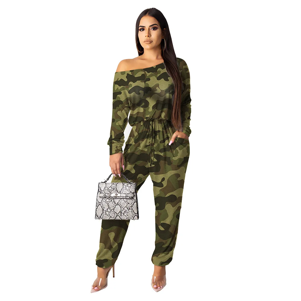 European and American women's fashion and leisure multi-color printing women's jumpsuit jumpsuit jumpsuit women
