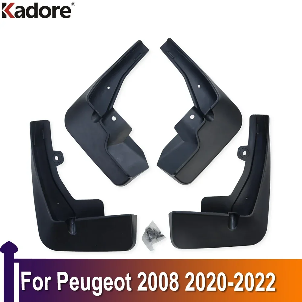 

4 шт., передние и задние брызговики для Peugeot 2008 2020 2021 2022