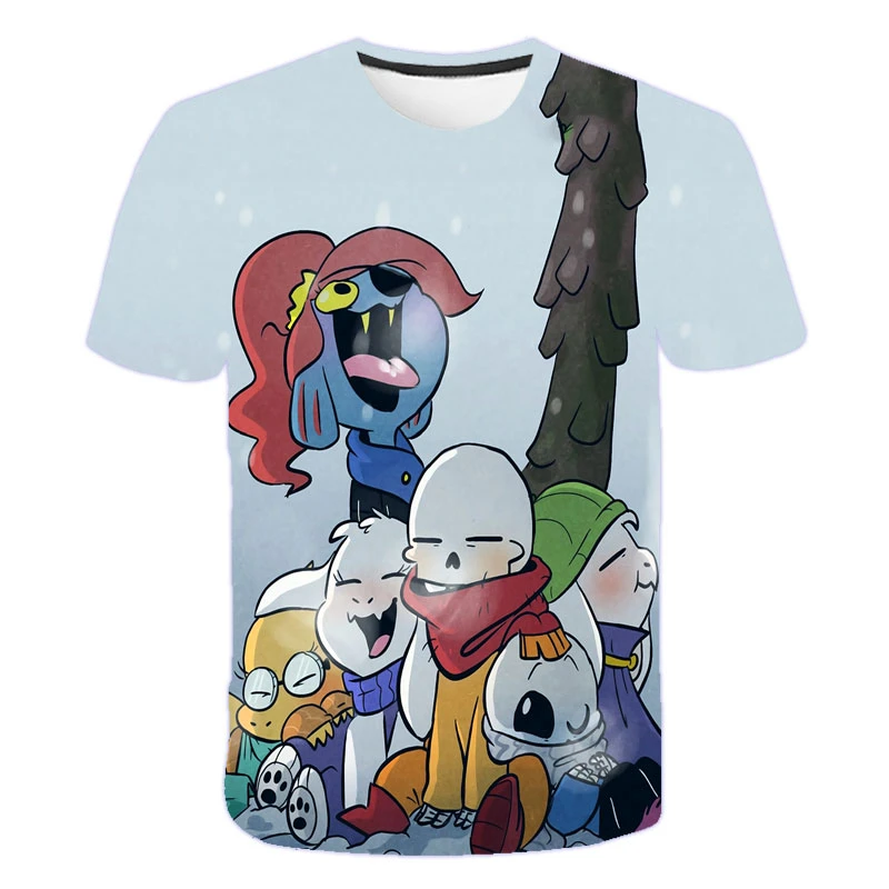 Camisetas De Undertale para hombres y mujeres, ropa de calle con estampado 3D, a la moda, Tops Harajuku Sans para niños| | AliExpress