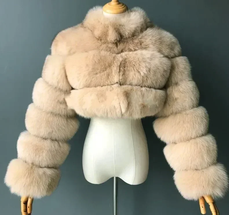 Luxury Mink Short Coats Women Winter Top Fashion Faux Fur Coat