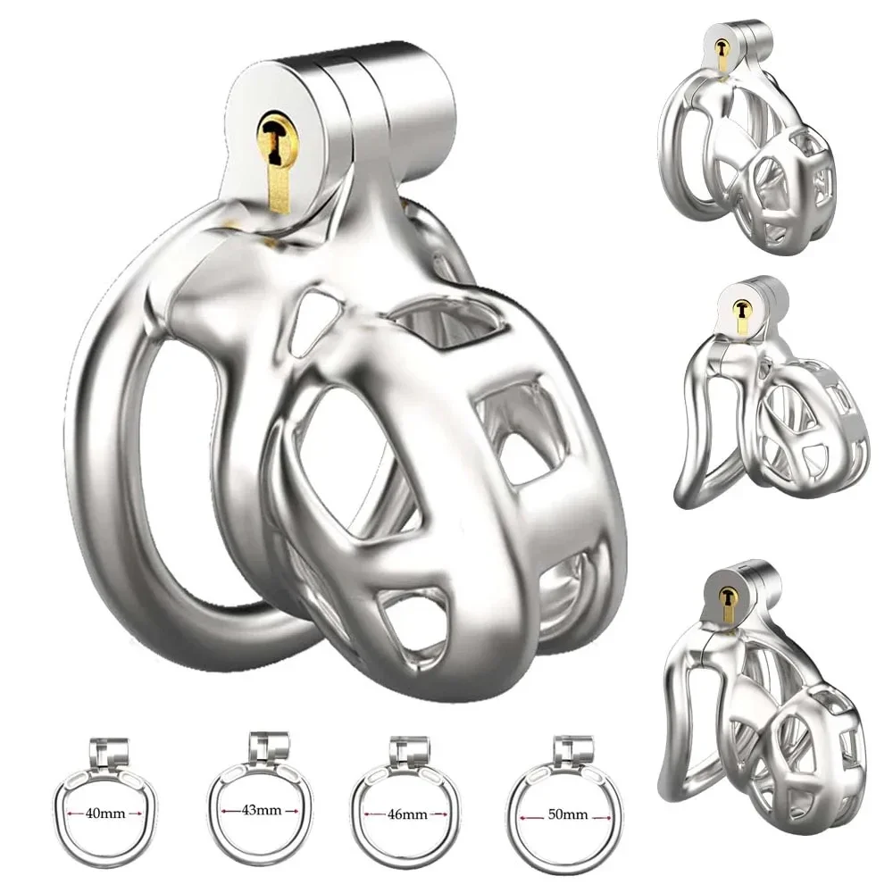 Penis Chastity Cage Chastity Lock Sex Toy Chastity Cage Accessory Penis Cock Ring 316 Stainless Steel Python 2 Style Male Chastity Cage Cock Cage Cobra Mamba Penis Ring Chastity Belt Sissy BDSM Sexto