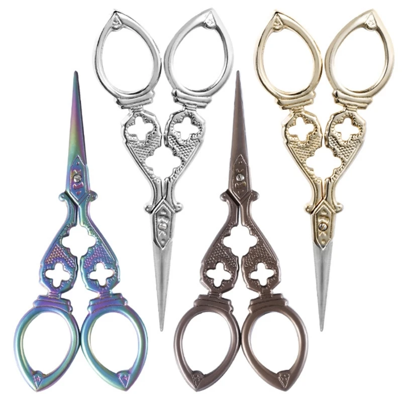 

Embroidery Stainless Steel Craft Sewing Scissors Flower Printed Sewing DIY Tool