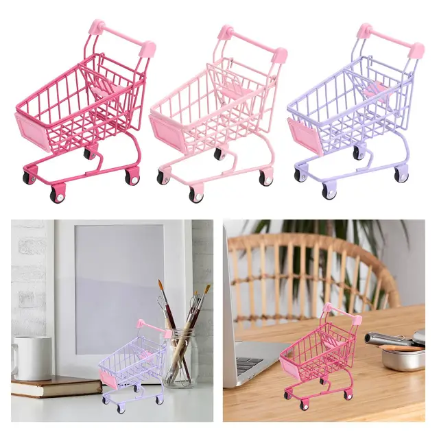 Mini Shopping Cart Supermarket Handcart Shopping Utility Mode Cart Storage U4v7