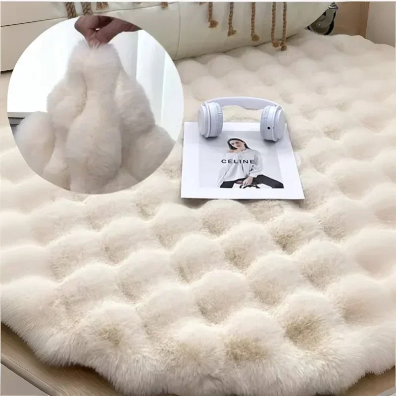 Plush Round Carpets for Living Room Floor Mat Soft Area Rugs Bedroom Bedside Fluffy Mat Non Slip Shaggy Rug Room Decor 2024