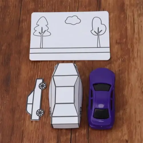 Magic Tricks Appearing Car by Hyde Ren Gimmicks Magic Show Painting Car Magic Toy Interactive Mentalism Magic Card to Paper Car - Image 2
