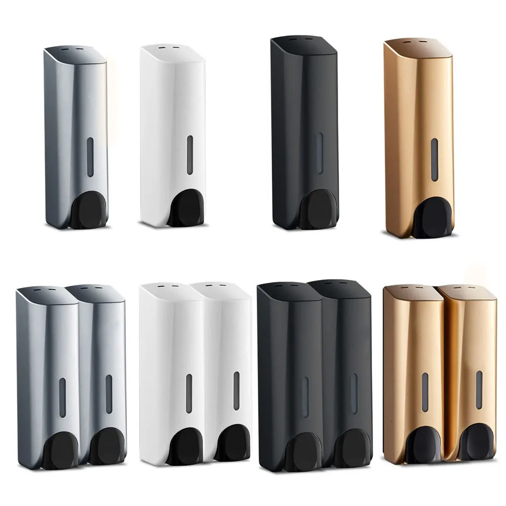 Single Double 380ml Soap Dispenser Wall-mount Shower Bath Shampoo Dispenser Liquid Soap Container Bathroom Accessories