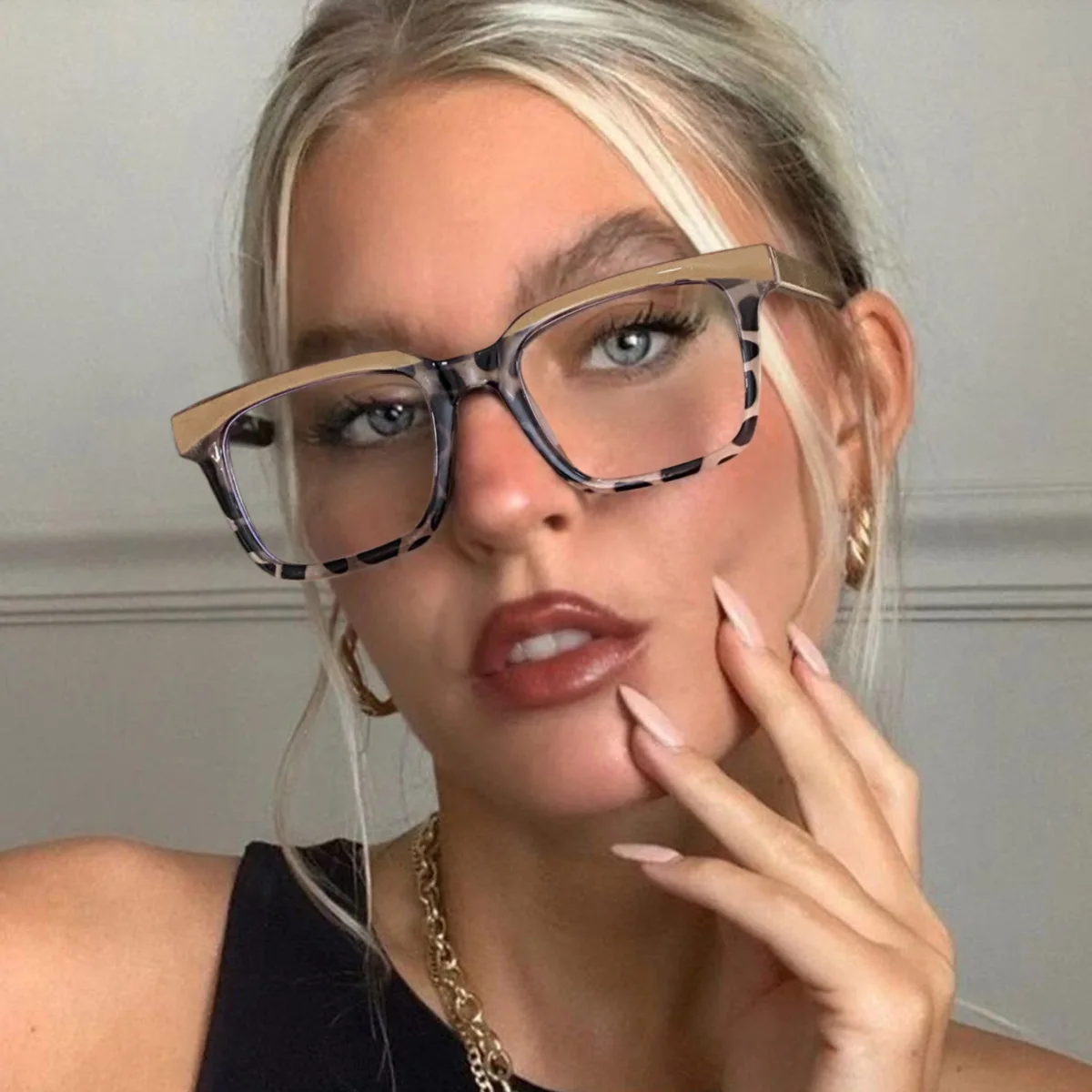 Transparent Square Computer Glasses Frame Women Men Anti Blue Light Rectangle Eyewear Blocking Optical Spectacle Eyeglasses